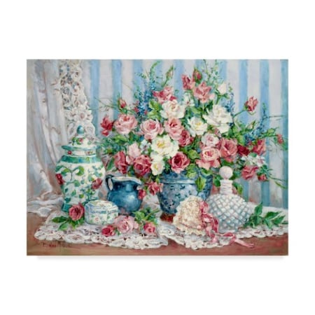 Barbara Mock 'Roses And Romance' Canvas Art,18x24